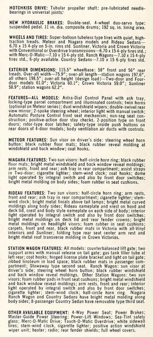 1955 Meteor, Meteor Niagara, & Meteor Rideau (All) | Chuck Gardiner